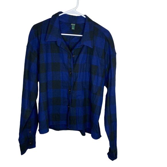 NEW Wild Fable buffalo blue flannel - Picture 2 of 7